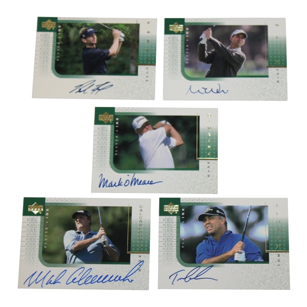 OMeara, Weir, Faxon, Calcavecchia & Lehman Signed 2001 Upper Deck Players Ink Cards