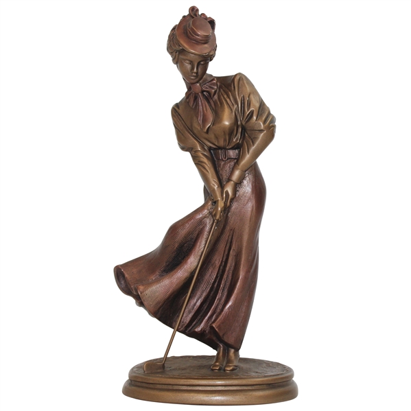 1992 Austin Sculpture Of Female Golfer Putting