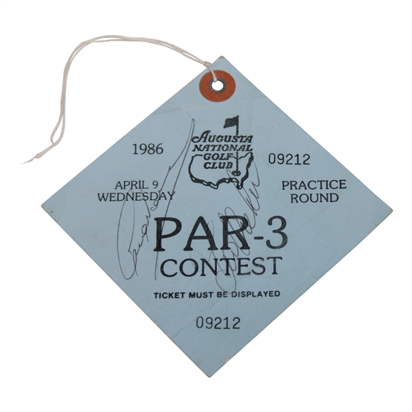 Coody, Fuzzy, Archer & Norman Signed 1986 Masters Par-3 Ticket #9212 JSA ALOA