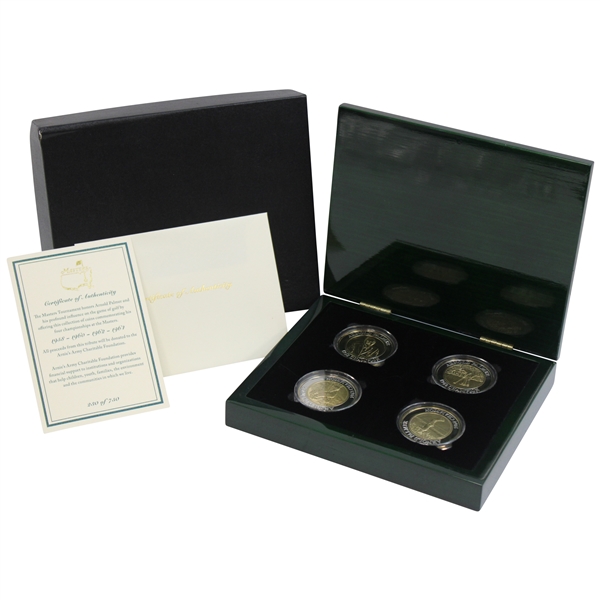 Arnold Palmer Ltd Ed Masters Coins Set in Original Emerald Box w/COA #230/750