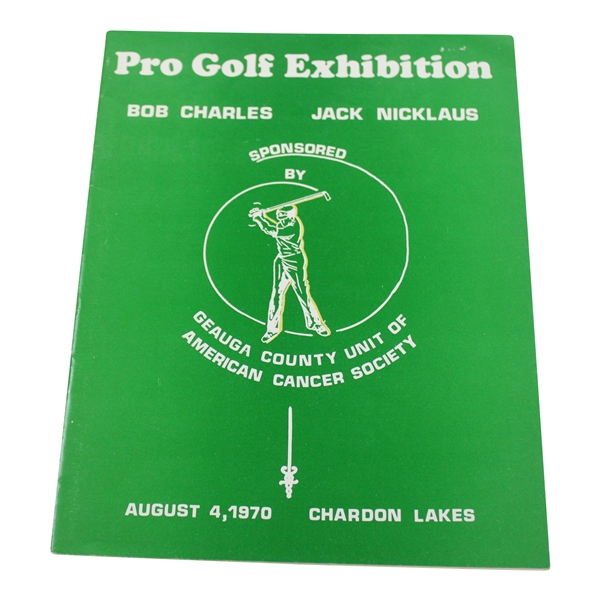 1970 Pro Golf Exhibition at Chardon Lakes Program - Jack Nicklaus & Bob Charles