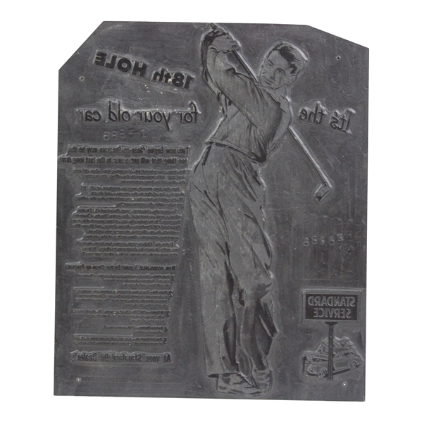 Bobby Jones Printing Plate 