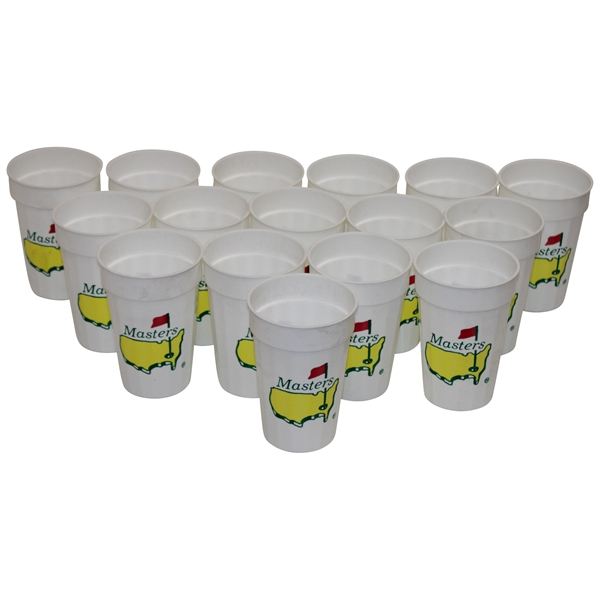 Sixteen (16) Classic Masters Tournament Logo Undated Plastic Drink Cups