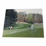 Arnold Palmer & Jack Nicklaus Signed Masters Hole No. 11 Fairway 8x10 Photo JSA ALOA