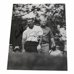 Arnold Palmer & Jack Nicklaus Signed B&W Magazine Page JSA ALOA