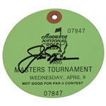 Jack Nicklaus Signed 1986 Masters Tournament Wednesday Ticket #07847 JSA ALOA