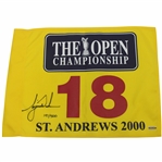 Tiger Woods Signed 2000 The Open at St Andrews Ltd Ed 197/500 Flag UDA #BAJ59769