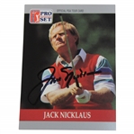 Jack Nicklaus Signed 1990 Pro-Set Senior PGA Tour Golf Card JSA ALOA