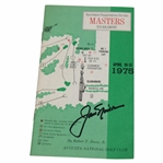 Jack Nicklaus Signed 1975 Masters Tournament Spectator Guide JSA ALOA