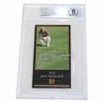 Jack Nicklaus Signed 1997-1998 Champions of Golf 1975 Masters Collection Golf Card AUTO Grade 10