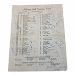 Palmer, Littler, Irwin & others Multi-Signed 1978 Thursday Pairing Sheet JSA ALOA