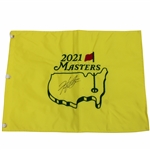 Hideki Matsuyama Signed 2021 Masters Tournament Embroidered Flag JSA ALOA