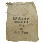 Vintage "Wilson Hol-Hi Golf Tees" Golf Tee Bag with Tees - App 100 - Crist Collection