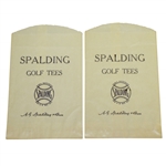 Pair of Vintage Wax Spalding Golf Tees Bags by A.G. Spalding & Bros. - Crist Collection