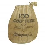 Vintage "Walgreen Co. 100 Golf Tees" Canvas Tee Bag - Crist Collection