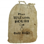 Vintage "Play Wilson Hol-Hi Golf Balls" Canvas Tee Bag with Tees - Crist Collection