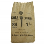 Vintage "J.B. Halley & Co, Shell Brand Golf Tees" Canvas Tee Bag with Tees - Crist Collection