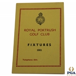 1951 Royal Portrush Golf Club Fixtures Booklet