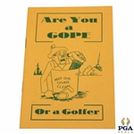 1952 Are You A Gope Or A Golfer Booklet