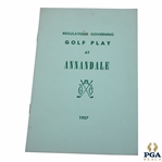 1957 Regulations Governing Golf Play at Annandale Golf Club Booklet