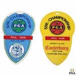 1973 & 1975 PGA Championship Contestant Bag Tags Issued to Paul Hahn - Firestone & Canterbury