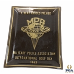 1963 Military Police Association International Golf Day I Beat Arnold Palmer Glass Plate