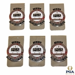 Six (6) 1980 PGA of America Club Professional Championship at PGA National GC Clips/Badges