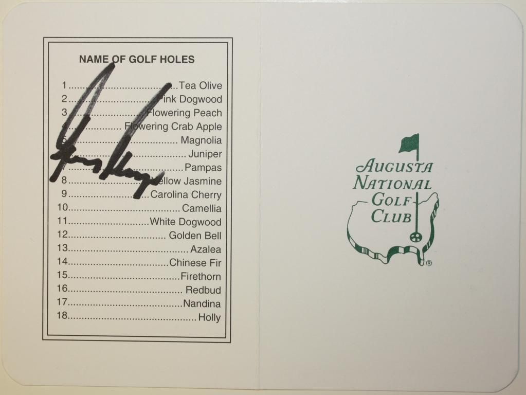 Augusta National Scorecard