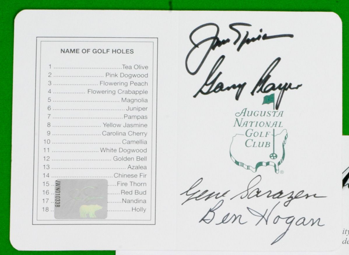 Augusta National Scorecard