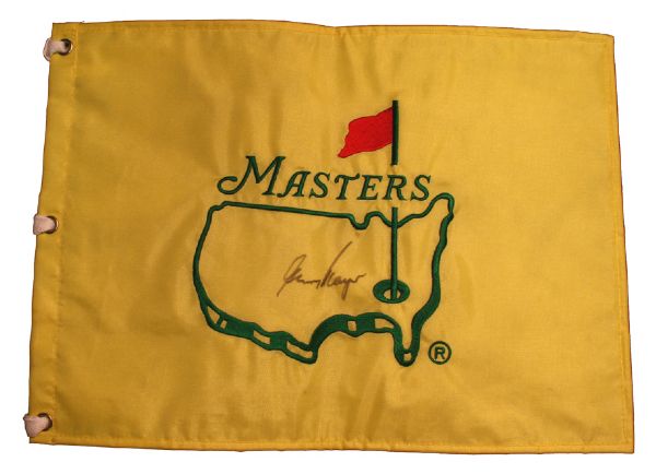 Gary Player Autographed Masters Flag - Undated Flag  JSA COA 