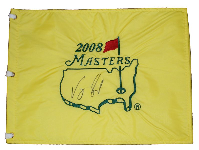 Lot Detail - Vijay Singh Autographed 2008 Masters Flag