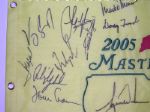 Masters Flag signed by 29 Champions With Upper Deck Authenticated Tiger Autograph