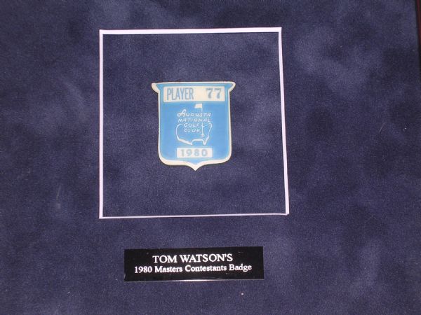 Tom Watsons 1980 Masters Contestants pin SUPER RARE! 