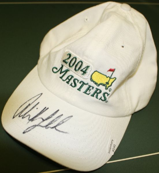 Phil Mickelson signed 2004 Masters Hat  JSA COA
