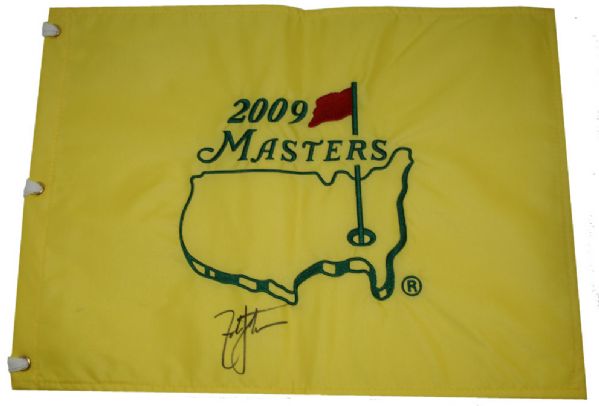 Zach Johnson Autographed Masters Pin Flag