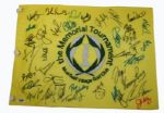 Memorial Tournament Pin Flag with 37 Autographs INcluding Jack and TIGER! PSA + JSA COA