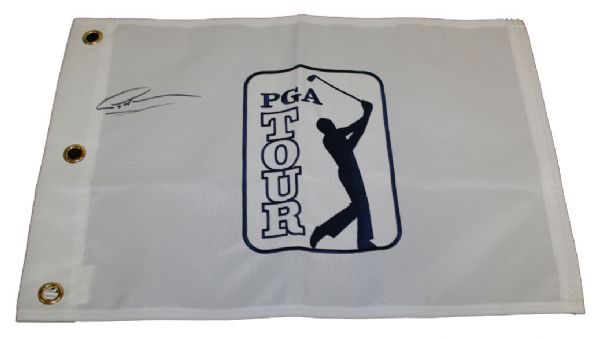Greg Norman signed PGA Tour Pin Flag JSA COA