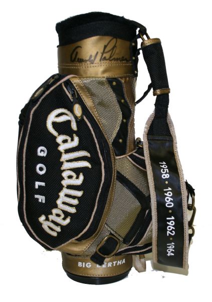 Arnold Palmer signed 50th Masters Mini Golf Bag JSA COA