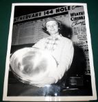 Babe Zaharias Trophy wire Photo 2/17/1952
