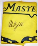 Phil Mickelson Signed Masters House Flag. COA from JSA. (James Spence Authentication).