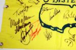 31 Champions Signed UNDATED Masters Flag with TOM WATSON!JSA COA