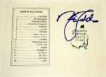Nick Faldo signed Masters ScorecardJSA COA