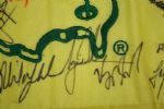 Masters Champions Signed Flag By 30 Past Champions - Tiger, Jack, Arnie  STRONG FLAG! JSA COA 