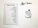 Byron Nelson Signed Masters Score Card. COA from JSA (James Spence Authentication).