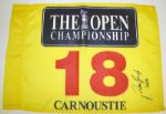 Padraig Harrington Signed Carnoustie US Open Flag. CoA from JSA