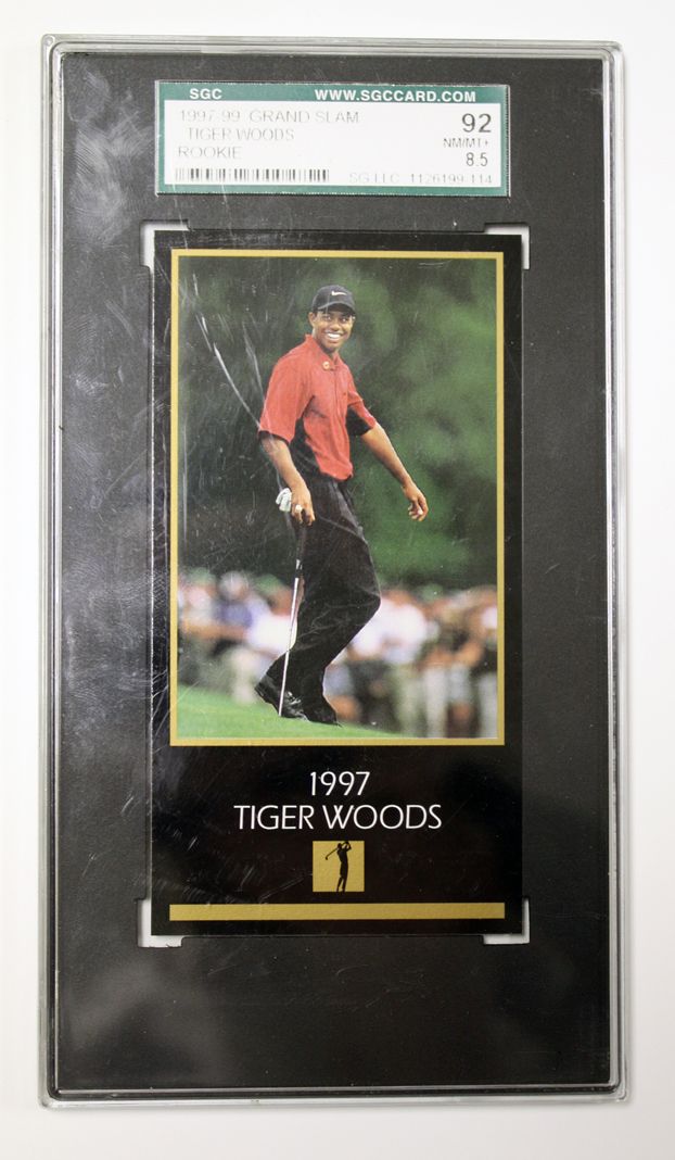 Lot Detail - Tiger Woods Rookie Card 1997 (92 NM/MT+ 8.5)