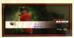 Palmer, Nicklaus, & Woods Framed Shadowboxed Photo w/Autographed Masters Scorecards and Tiger Nike Range Ball