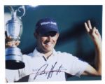 Padraig Harrington Autographed 8 x 10 Photo - British Trophy JSA COA