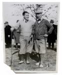 1928 Wire Photo - Gov. Al Smith in Round with Bobby Jones 