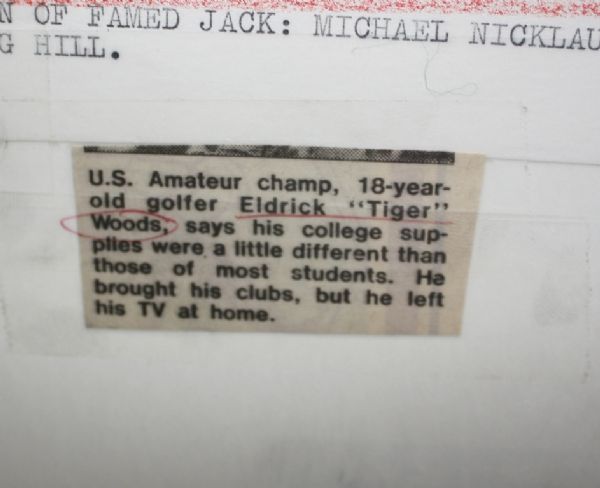 Tiger Woods Early Amateur Wire Photo